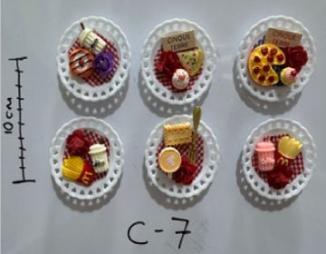 Tabak İçinde Mini Yiyecekler Magnet