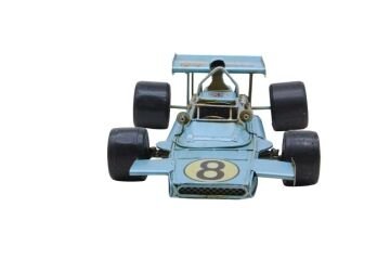 Dekoratif Metal Yarış Arabası Mavi