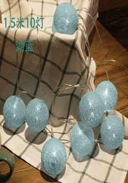 Mavi Top Şeklinde 10 Ampul Şerit Led Işık Zinciri