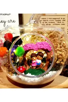 Elma Tasarımlı Dekoratif Cam Teraryum