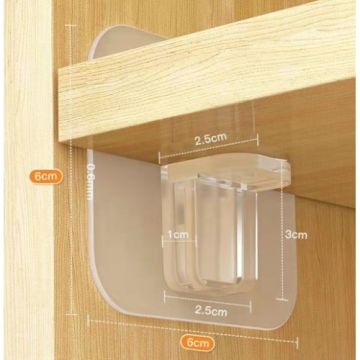 Şeffaf Yapışkanlı Raf Tutucu 4'lü