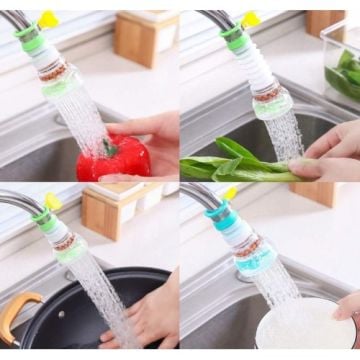 Yumuşak Hortumlu Taşlı Pervaneli Musluk Başlığı