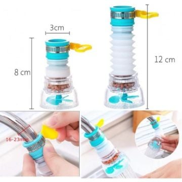 Yumuşak Hortumlu Taşlı Pervaneli Musluk Başlığı