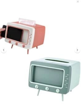 Retro Görünümlü Telefon Tutucu Peçetelik