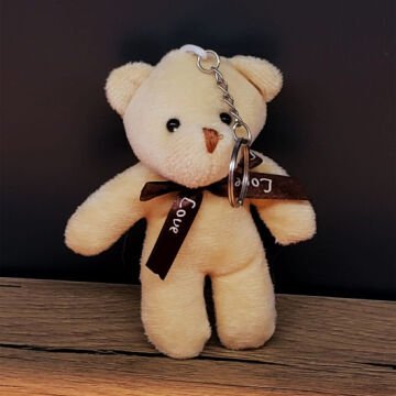 Sevgiliye Hediye Sarı Tüllü Kese Ve Sevimli Ayıcık