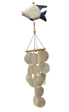 Balık Tasarım Sedef Rüzgar Çanı (50 cm)