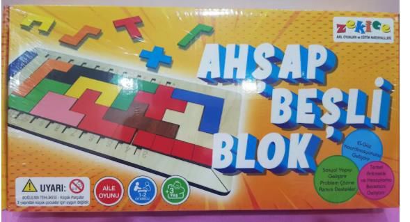 Ahşap Beşli Blok Oyunu