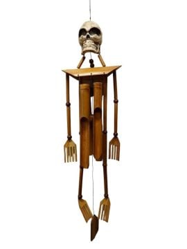 İskelet Tasarımlı Bambu Rüzgar Çanı