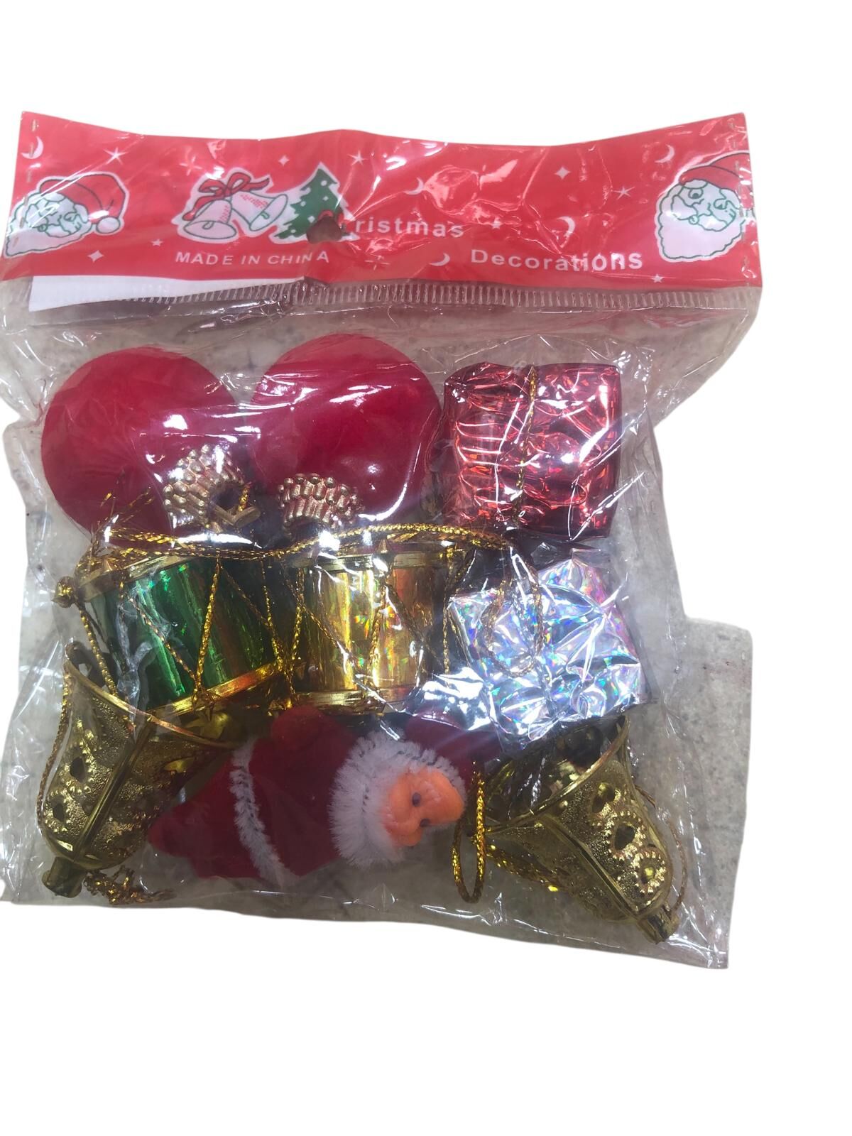 Mini Dekoratif Yılbaşı Noel Çam Ağacı Süsleri (9 Parça)