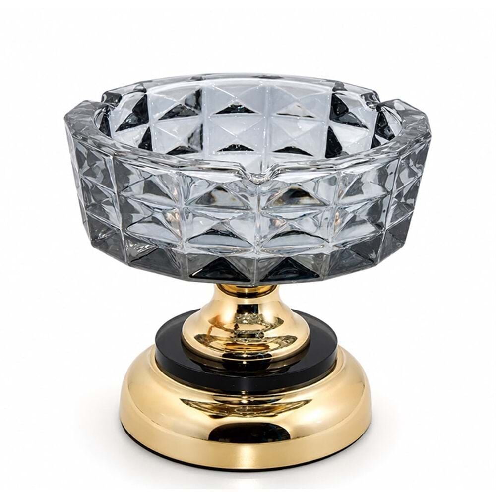 Metal Ayaklı  Cam Küllük (16 cm x 14 cm)