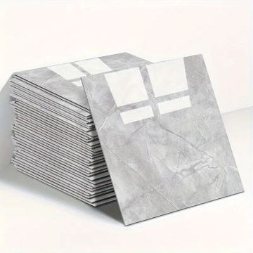 Gri Mermer Desenli Alüminyum Plastik Duvar Stickerı (30 cm x 30 cm)