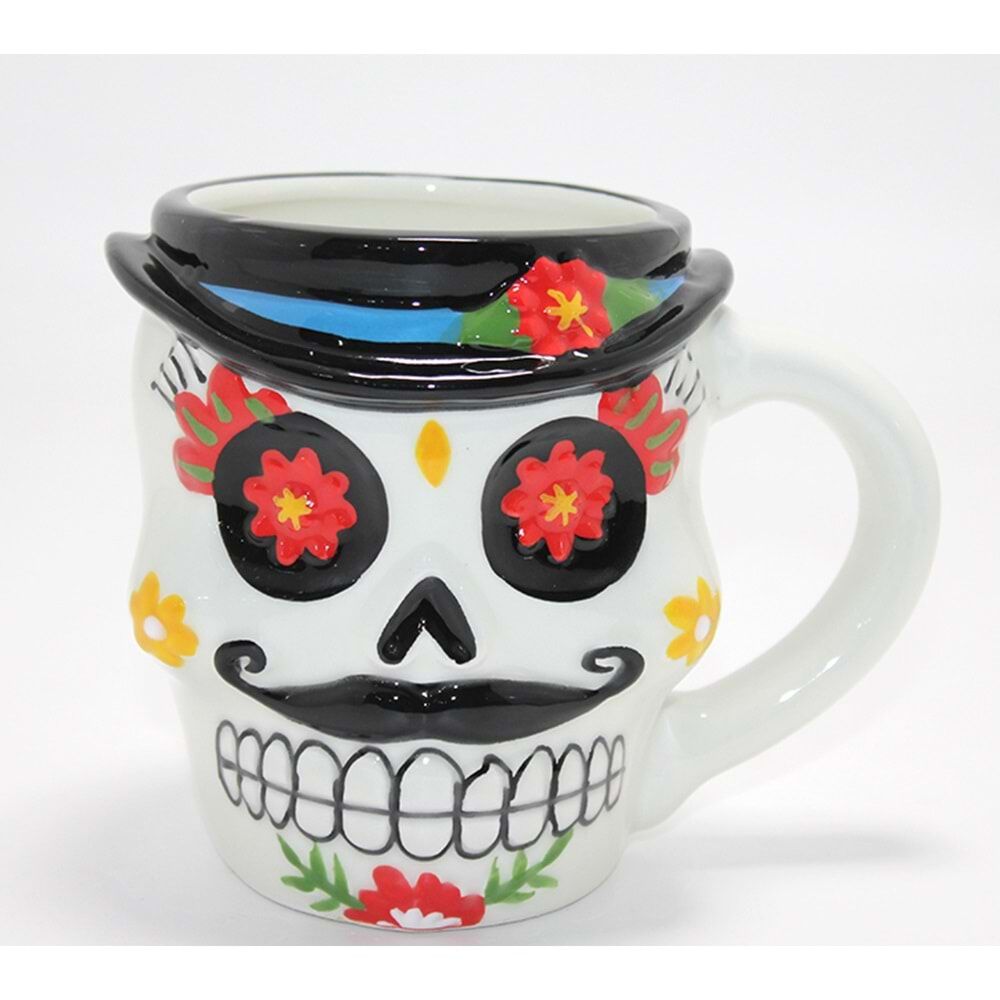 3D Meksikalı Kurukafa Tasarımlı Kupa Bardak