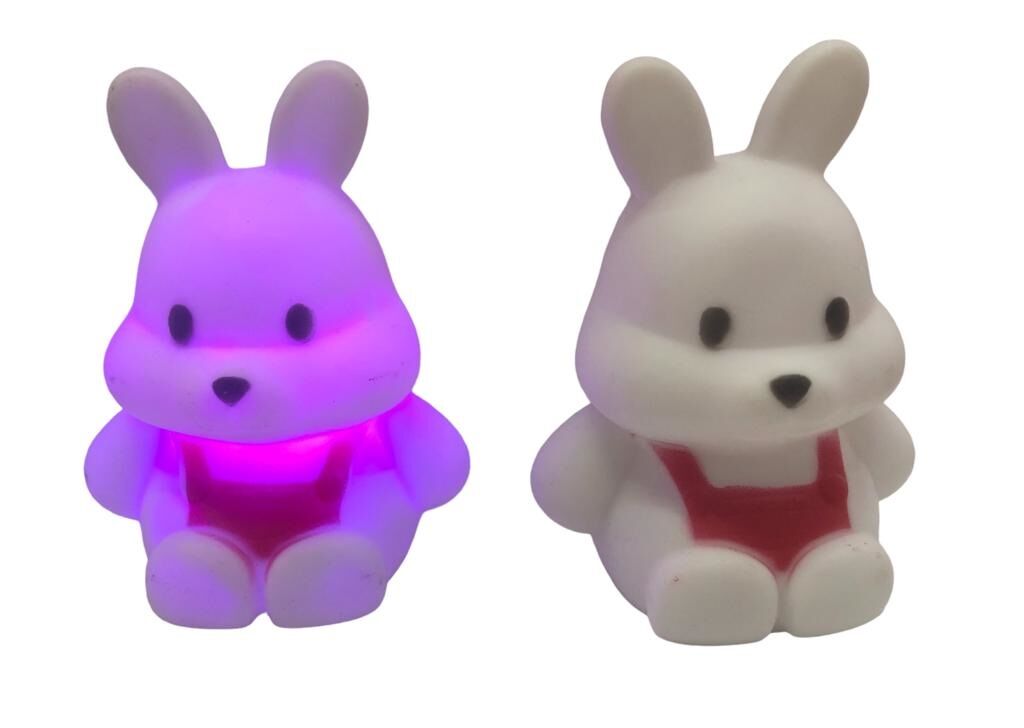 Dekoratif Renk Değiştiren Işıklı Tavşan Gece Lambası