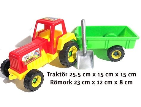 Plastik Sesli Römork Traktör Oyuncak