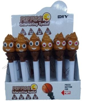 Kaka Şeklinde Zıplayan Tükenmez Kalem (24 Adet)