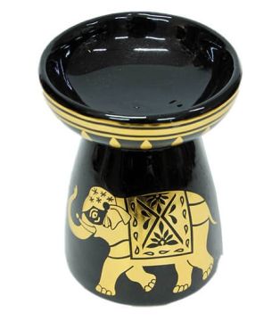 Dekoratif Sarı İşlemeli Fil Tasarım Buhurdanlık