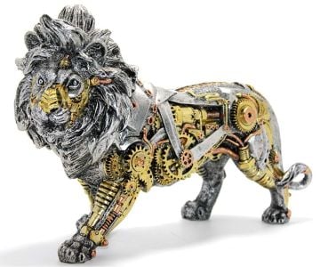 Dekoratif Polyester Aslan Tasarımlı Biblo (32 cm)