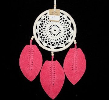 Yaprak Desenli Dream Catcher Rüya Düş Kapanı