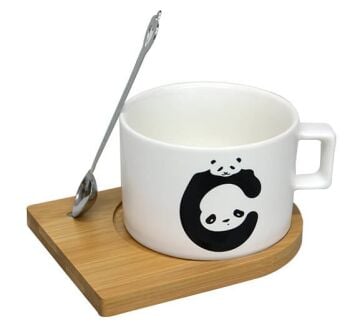 Panda Temalı Mıknatıslı Kaşıklı Kupa