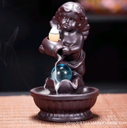 Kız Çocuk Tasarımlı Geri Akış Seramik Tütsülük