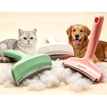 Metal Uçlu Kedi Köpek Tüy Toplama Tarağı