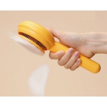 Sarı Hamburger Tasarımlı Otomatik Evcil Hayvan Fırçası