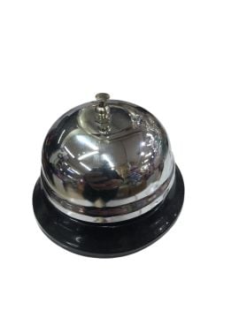 Gümüş Renk Yazısız Resepsiyon Zili (10 cm x 7 Cm)