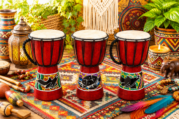 Ahşap Batikli Darbuka 25cm*12 cm