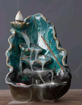 Seramik Renkli Tasarımlı Balıklı Akvaryum Geri Akış (Backflow) Tütsülük