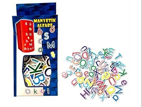 Manyetik Alfabe İngilizce Türkçe Mıknatıslı Harfler (74 Adet)
