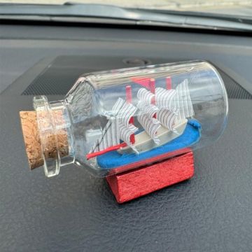 Dekoratif Cam Şişe İçinde Gemi Maketi