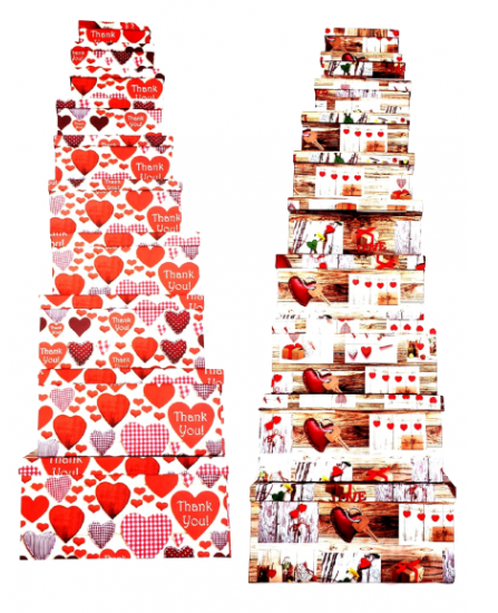 10'lu Set Dekorlu Hediye Kutuları