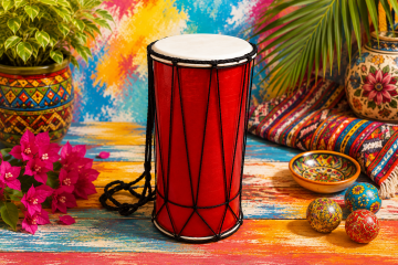 Ahşap Çift Taraflı Darbuka (25m x13cm)