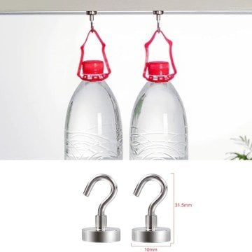 Mıknatıslı Manyetik Metal Kanca Askı (2 Adet)