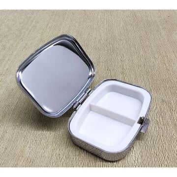 İstanbul Cami Köprü Manzaralı Metal Ayna Dikdörtgen İlaç Kutusu Organizatör