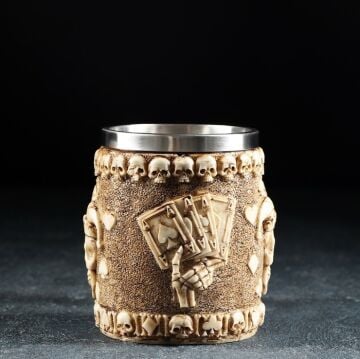 Kafatası Joker Şeklinde Kuru Kafa 3D Kupa Bardak