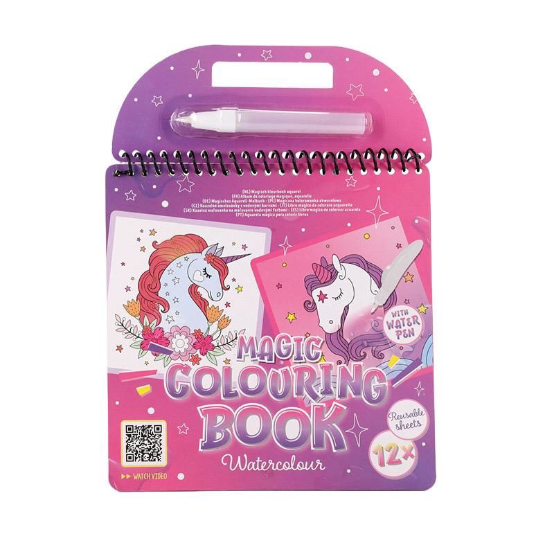 Boynuzlu At  Water Magic Sihirli Sulu Boyama Kitabı (12 Boyama)