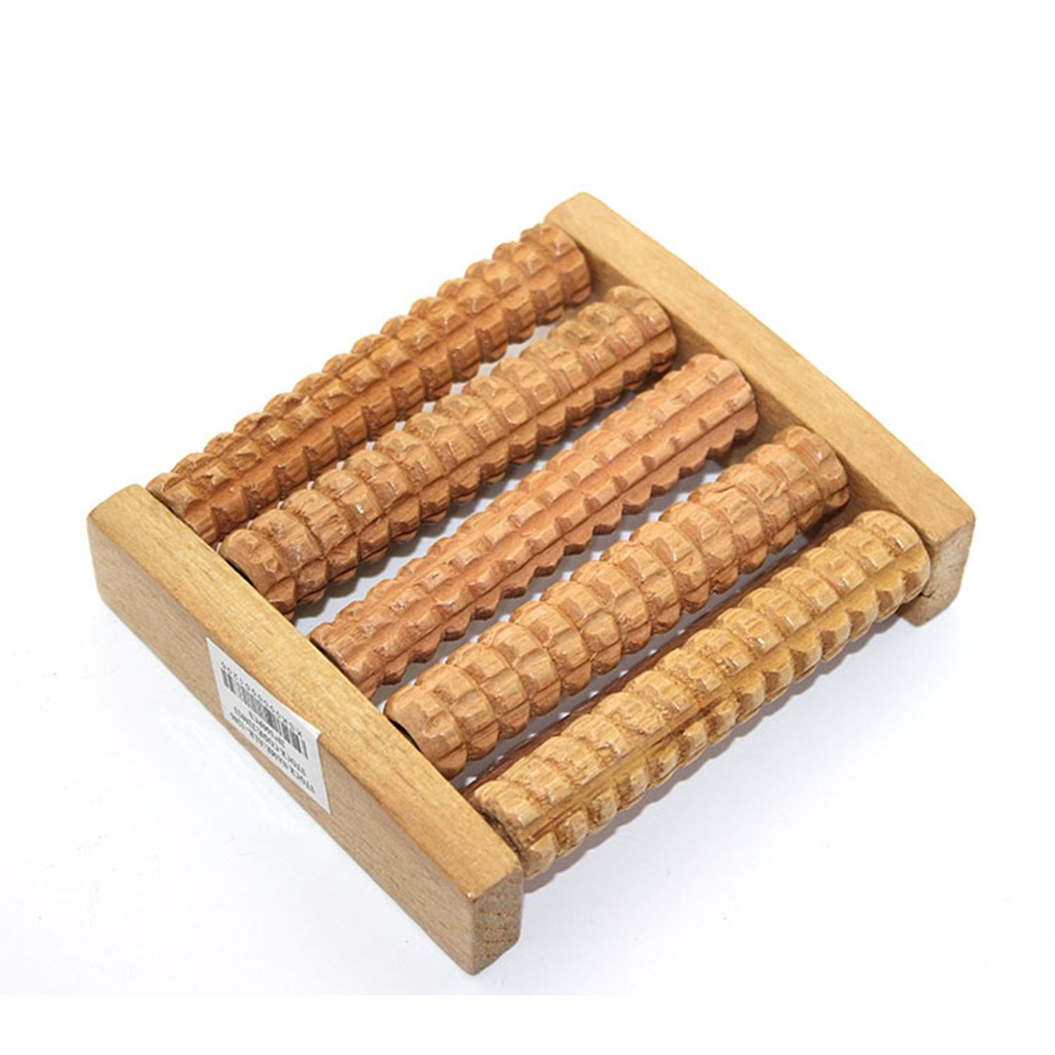 Ahşap Ayak Topuk Dinlendirici Masaj Aleti (5'li)