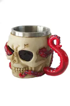 3D Karayip Korsanı Kafatası Kadeh Çelik Kupa Bardak