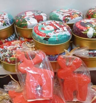 Yılbaşı Kırmızı Geyik Tasarımlı Yılbaşı Mumu