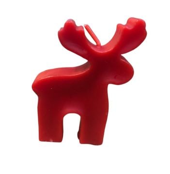 Yılbaşı Kırmızı Geyik Tasarımlı Yılbaşı Mumu
