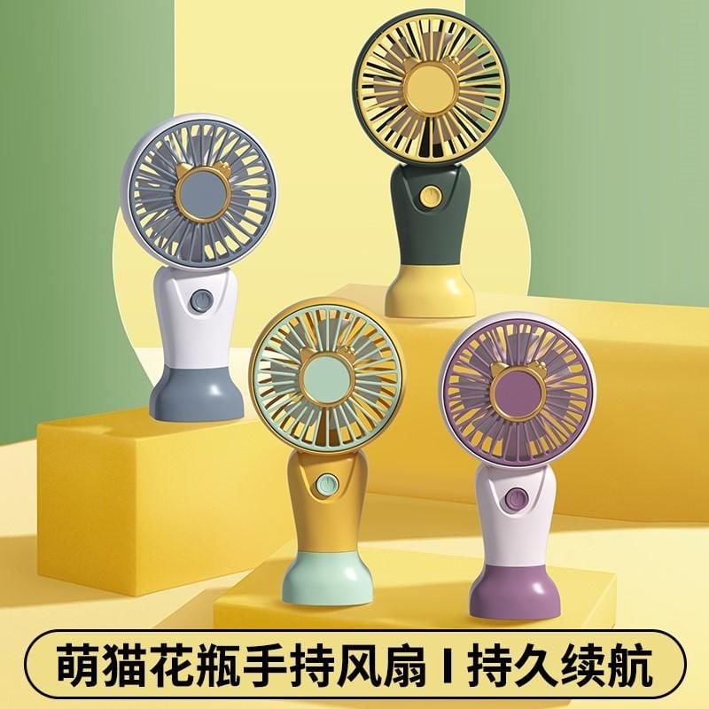 Usb Şarjlı Tutmalı Renkli Vantilatör El Fanı