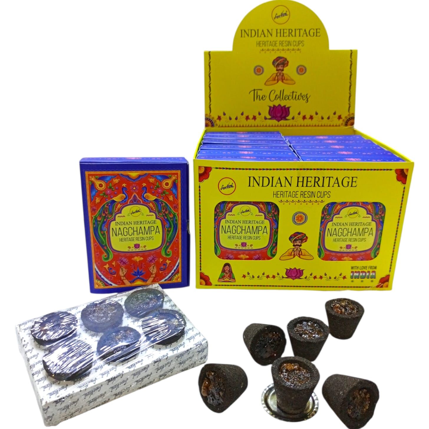 Sree Vani Nag Champa Dış Mekan Cups Tütsü (6 Adet)