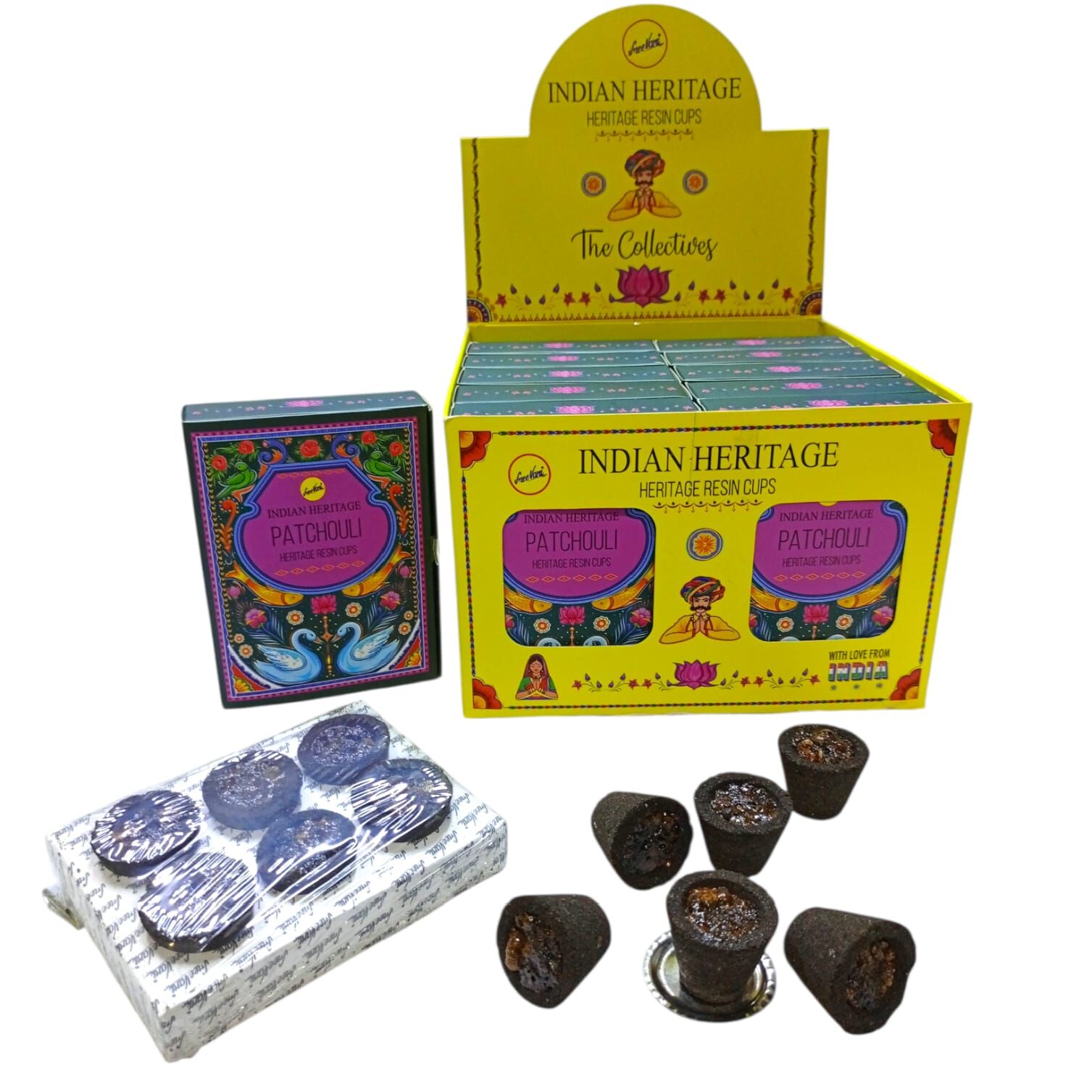 Sree Vani Patchouli Dış Mekan Cups Tütsü (6 Adet)(