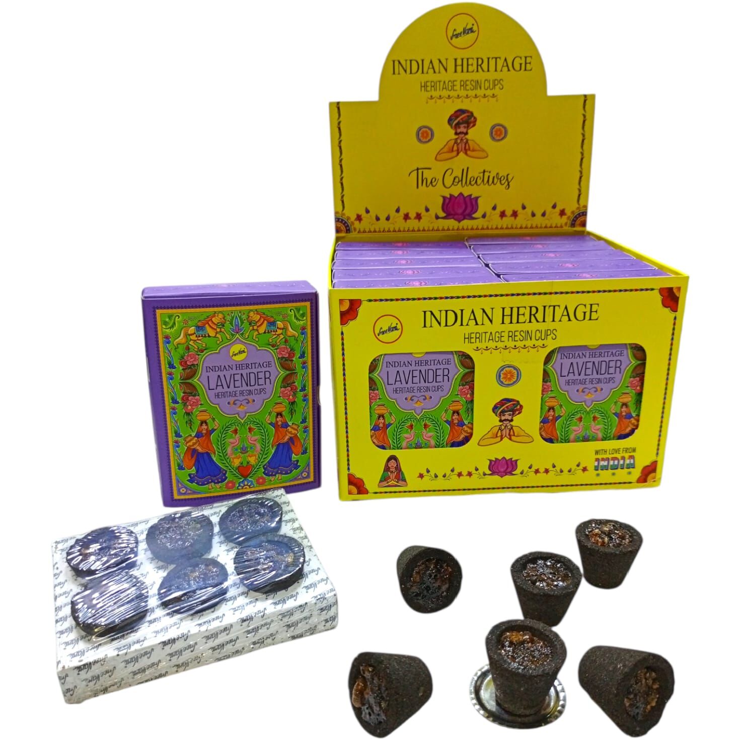 Sree Vani Lavander (Lavanta) Dış Mekan Cups Tütsü (6 Adet)