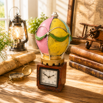 Polyester Uçan Balon Masa Saati Tasarımlı Biblo