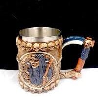 3D Azrail Temalı Çelik Kupa Bardak