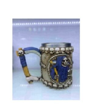 3D Azrail Temalı Çelik Kupa Bardak