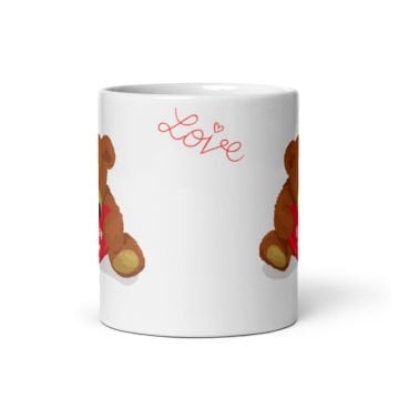 I Love You Ayıcık Temalı Sevgililer Günü Seramik Kupa Bardak