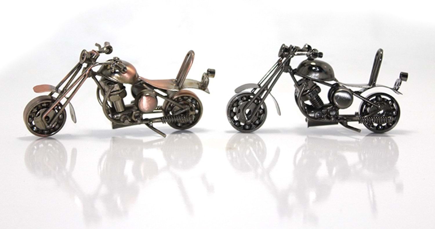 Dekoratif Bilyeli Metal Model Motorsiklet Maketi (20 cm)